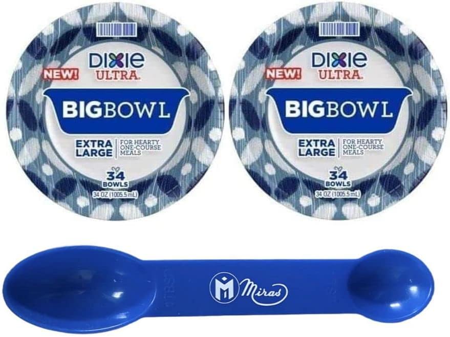 Dixie Ultra Big Bowl, 34 oz de papel descartável em papel, 34 contagem
