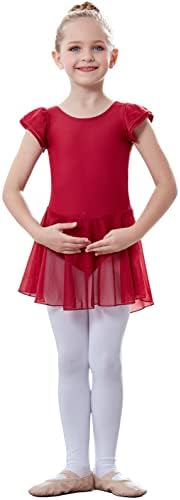 Mdnmd Girls Ballet Dreamds com saia para criança vestido ativo bailarina roupa de bailarina