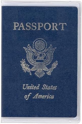 Tampa de passaporte de plástico transparente - 15 pacote