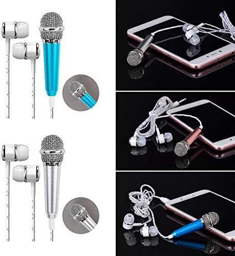 KXDFDC Mini Mic Mic Wired 3,5mm Estúdio estéreo de áudio portátil com fone de ouvido KTV para o telefone cancelamento