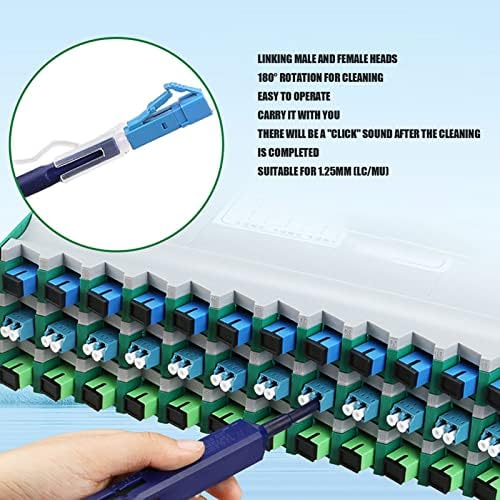 Pen de limpeza de fibra de toque, ferramenta portátil de limpeza de conectores de fibra antistática para remover poeira,
