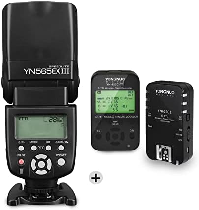 Yongnuo YN565EX III C com o kit YN622C, Flash Speedlite Hot Shoe Flash, TTL HSS Slave Compatível com 1500d 1300D 800D 750D
