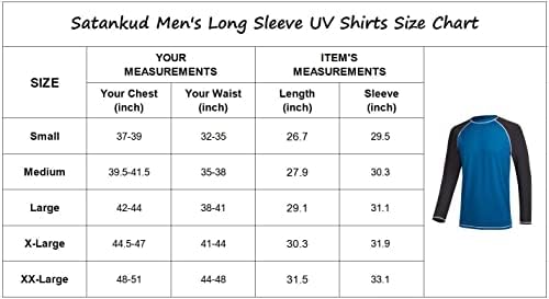 Camisas de natação de manga longa masculinas Rashguard UPF 50+ UV Sun Protection Camisa atlética Treino atlético Running caminhada de camiseta