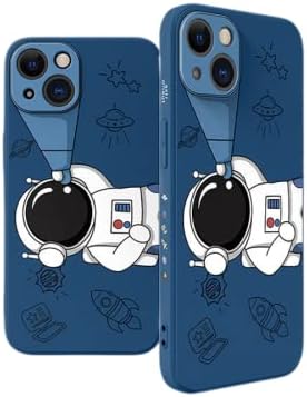 Zieuooo Personalidade Câmera Câmera Padrão de Astronauta Caso com forro macio para iPhone 13 12 11 Pro Max Mini X