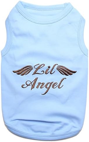 Roupas de estimação Lil Angel-Camiseta de cachorro azul-Extra-grande