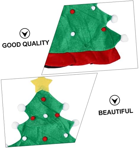 Toyvian 2pcs Árvore de Natal Hat chapéu Feminino Capacete de traje de vegetação Decoração de árvore de natal para mulheres Papai