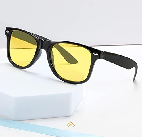 Yozoot Night Vision óculos polarizados Anti-Glare UV400 Night Night Dirigindo Segurança chuvosa Amarelo Clear Sun Glasses