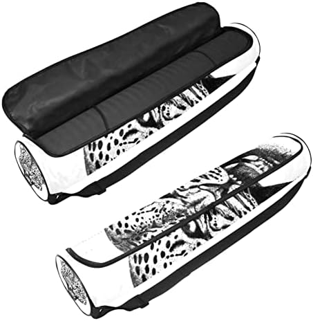 Saco de transportadora de tapete de ioga com leopardo com alça de ombro de ioga bolsa de ginástica bolsa de praia