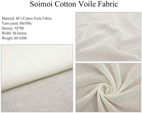 Soimoi Cotton Voile Fabric malha de malha