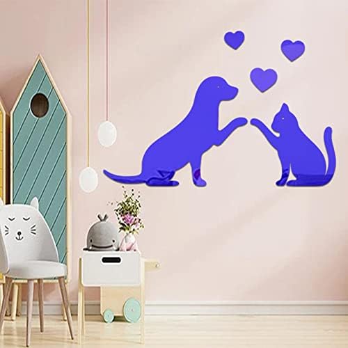 Tema animal tema acrílico decoração de parede adesivos removíveis cachorro diy adesivos murais adesivos para sala