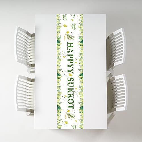 Luandme Feliz suprimentos para a festa sukkot - Sukkah Table Runner - Jewish Sukkot Holiday Party Desk Decoration - Cozinha