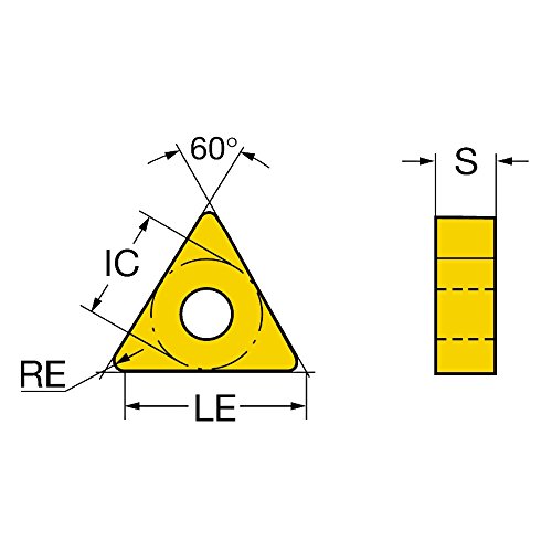 SANDVIK COROMANT TNMG 544-MR 4335 T-MAX P inserção para girar, carboneto, triângulo, corte neutro, 4335 grau, Ti+al2O3+TIN,