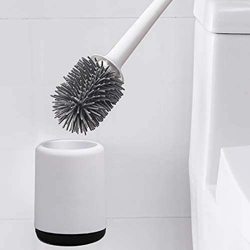 LSJZZ Simples, sem becos sem saída, escova de vaso sanitário, maçaneta longa, cabelos macios, kit de limpeza de banheiro doméstico montado