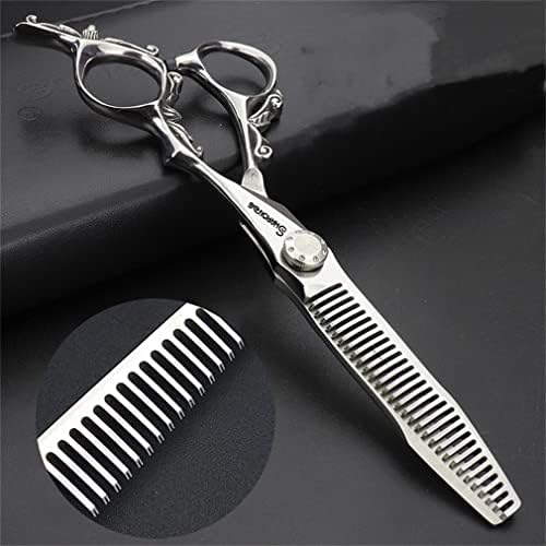 Conjuntos de tesoura de corte de cabelo profissional de 6,0 polegadas, ferramentas profissionais de tesouras de barbeiro de