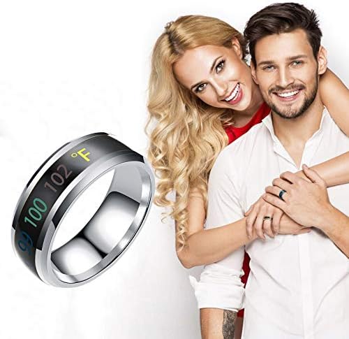 Moda Rings fofos para mulheres novas temperaturas físicas de temperatura de casal anel de casal exibir anéis da moda Magic Western