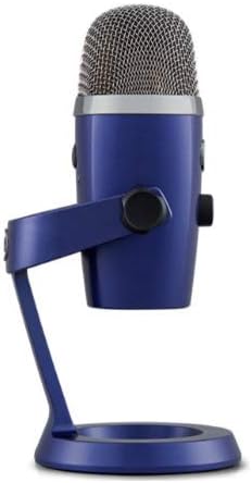 Microfone azul Yeti Nano USB com fones de ouvido e filtro pop de engrenagem Knox