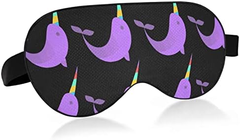 Máscara de máscara para os olhos do sono unissex-Narwhal-impressões máscara de dormir à noite