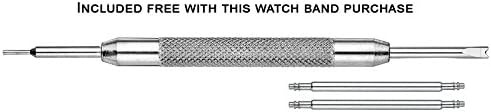 Seleção impressionante alpina esportiva acolchoada Fabric Watch Band - 20mm - preto/verde