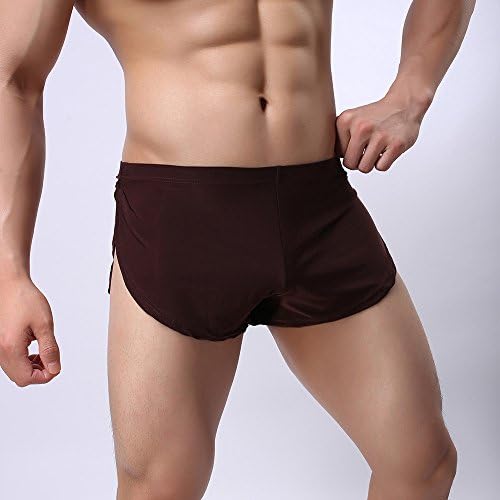 Boxers para homens shorts cuecas boxer protuberam cuecas de cueca cor de cor sexy masculino bolsa all algodão
