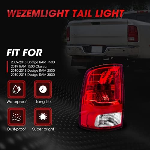 Luzes traseiras de WezemLigh para 2009-2018 RAM 1500 2019 RAM 1500 CLASSIM 2010-2018 RAM 2500 2010-2018 RAM 3500 Lâmpadas de freio