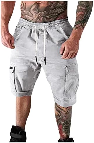 Shorts masculinos casuais, masculino de verão casual ao ar livre de retalhos casuais bolsos esportivos calças de