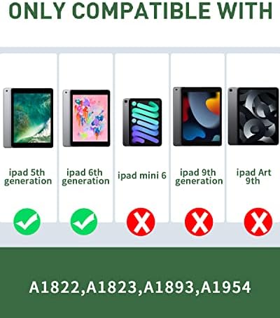Caso para iPad 6th Generation/iPad 5th Generation AICase Hybrid Hybrid Choffof Hard Toup Rubber Stand com protetor de tela+Stytus para iPad 6th/5th 9,7 ”-1
