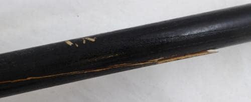 Paul Sorrento não assinado Seattle Mariners Black Rawlings Big Stick 1997 Game Usado Bat Rachado Sku 214069 - MLB