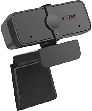 4xem webcam - 3 megapixels - 30 fps - preto - USB 2.0 Tipo A - 1920 x 1080 Vídeo - foco fixo - microfone - computador, monitor - Windows 10