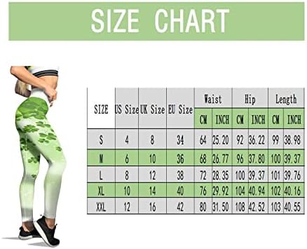 Yalfjv Yoga Pants Cintura alta com bolsos verdes boa corrida saque de leis Imprima paddytripes femininos para calças de ioga pilates