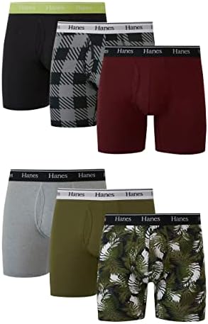 Hanes Originals Boxer Briefs & Trunks, roupas íntimas que ganham umidade de algodão, Modern Fit Low Rise, Multipacks