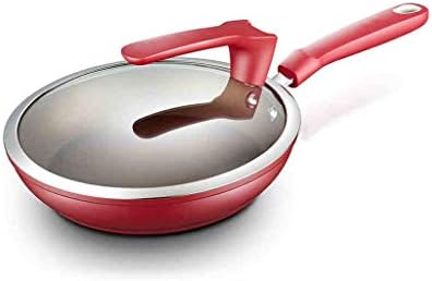 Gydcg Red não-brasa fogão a gás para cozinha multifuncional Menos wok doméstico pan de fumaça