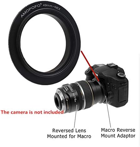 49mm Filter Thread Macro Reverse Mount Adapter Ring,& for Sony E-Series Camera A6500 A6300 A5100 A6000 A5000 A3000 NEX-5T NEX-3N
