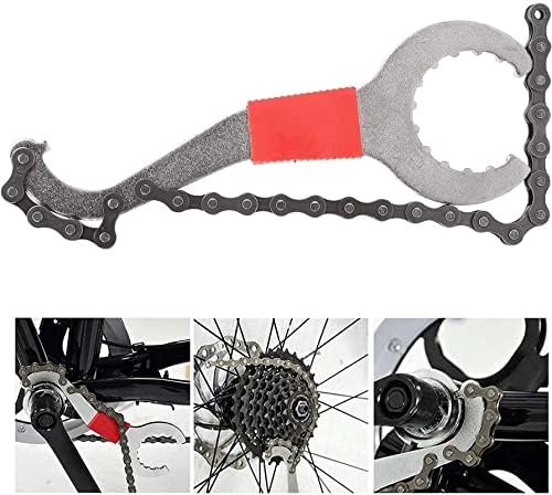 Ferramenta de reparo de bicicletas Aoof, Kit de ferramenta de reparo de bicicleta Spanner + Ferramenta de extrator + ferramenta inferior + 153 Disjuntor de corrente