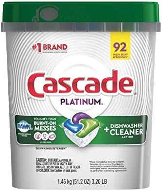 Cascade Platinum Action Pacs, 16x Power, Scent Fresh, 92 contagem 1,45 kg 3,20 lb