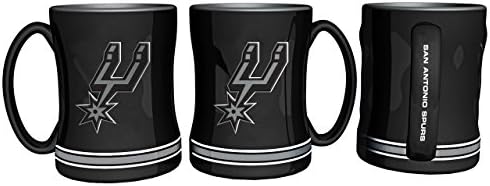 NBA San Antonio Spurs Coffee Coffee Mug14oz Sculpted Relester, Team Color, 14 onças