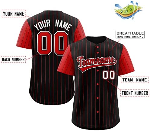 Jersey de beisebol personalizada para homens para homens crianças, abotono camisetas no nome da equipe personalizada logotipo