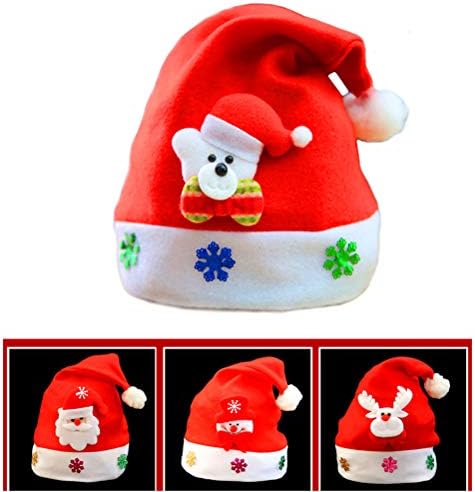 Besportble 4pcs Christmas Papai Noel Hats adoráveisas de natal de natal Favors Favors Photo Prop para crianças Decoração