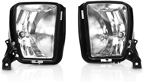 Ikon Motorsports Fog Lights Compatível com 2013-2018 RAM 1500 e 2019-2023 RAM 1500 Caminhão clássica, lâmpada de direção da lente transparente do lado do motor