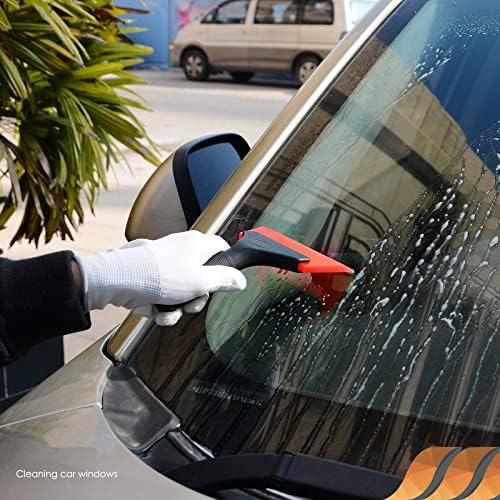 Ehdis Small Squeegee Janela de borracha de 5 polegadas Squeegee para carro, vidro, espelho, chuveiro, automóvel, janelas -red