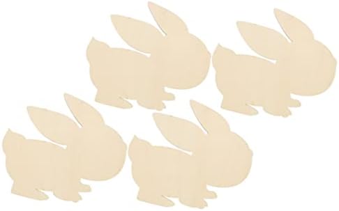Aboofan 16 PCs decors adereços de coelhos em forma de coelho fatias temáticas de recortes não pintados