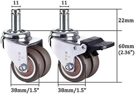 Móveis para carrinhos ， Cutters 4/1pcs 1,5/2 polegada 360 graus giratórios giratórios de borracha rodízios pesados ​​com rodas silenciosas