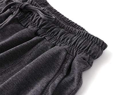 Andongnywell feminino de cordão de cordas calças elásticas calças de cor de cor sólidas coloras e bolsos