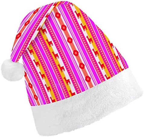 Chapéu de Papai Noel de Natal, Padrão Bohemiano Holdado de Natal para Adultos, Unisex Comfort Christmas Hats para Evento