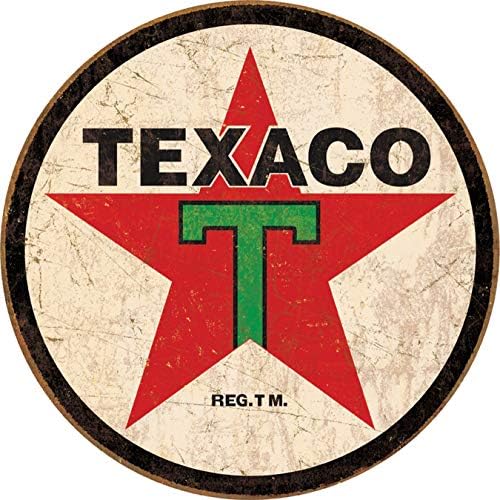 TIN SIGNS TSN1798-BRK TEXACO ROUTA, 11,75 x 11,75 x 0,1 polegadas