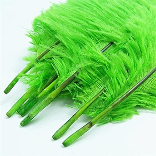 Zamihalaa 10pcs/lote penas de avestruz verde de maçã para artesanato 15-70cm/6-28 Plumes de penas de penas de penas de casamento