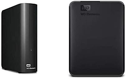 WD 8TB Elements Desktop disco rígido - USB 3.0 - WDBWLG0080HBK -NESN e 2TB ELEMENTOS PORTÁVEIS DUSTIMENTO RUCO EXTERNAL Portátil,