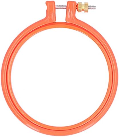 Círculo de bordados de ponto cruz, bordados de bordados plásticos anel colorido de bordado de ponto cruzado para costura de artesanato