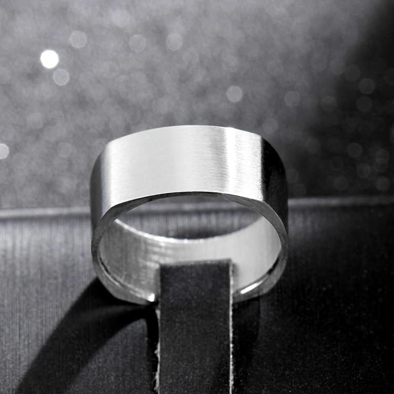 Koleso 8mm anel de casamento anéis quadrados homens homens homens anel personalizado personalizando anel gravado anel-40225