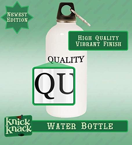 Presentes de Knick Knack apenas chute - 20 onças de aço inoxidável garrafa de água com moçante, branco