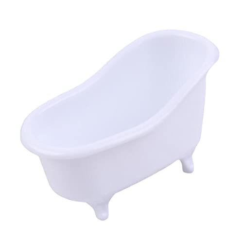 Mini Mini Mini Bathtub Soop Dish Setor de decoração vintage Bandeja de sabão multifuncional para chuveiro, branco
